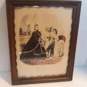 Vintage La Mode Illustree Framed Print Paris Fashi